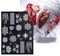 Kitcheniva 5D Embossed Nail Stickers Christmas Snowflakes Flowers Designs
